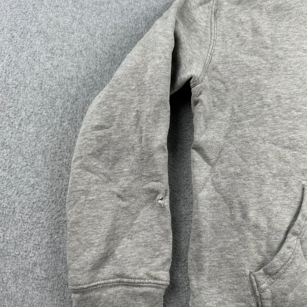 Polo Ralph Lauren Hoodie Kids L 14-16 Full Zip Gray Sweatshirt Pocket Distressed